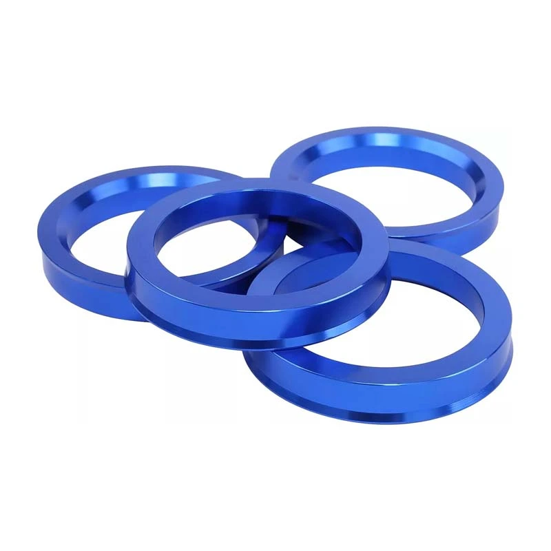 Anillo centrado en el cubo de aleación de aluminio azul