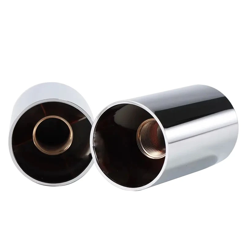 Tapa de tuerca ABS cromada atornillable para cilindro superior plano